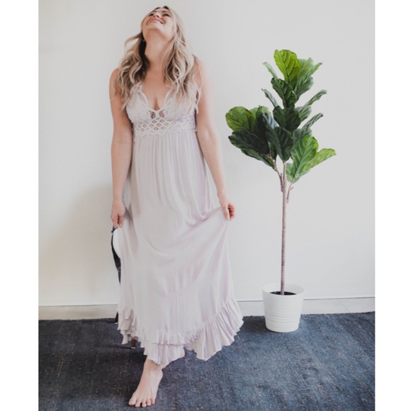 Free People Adella Maxi Dress in Silver - Picture 6 of 9